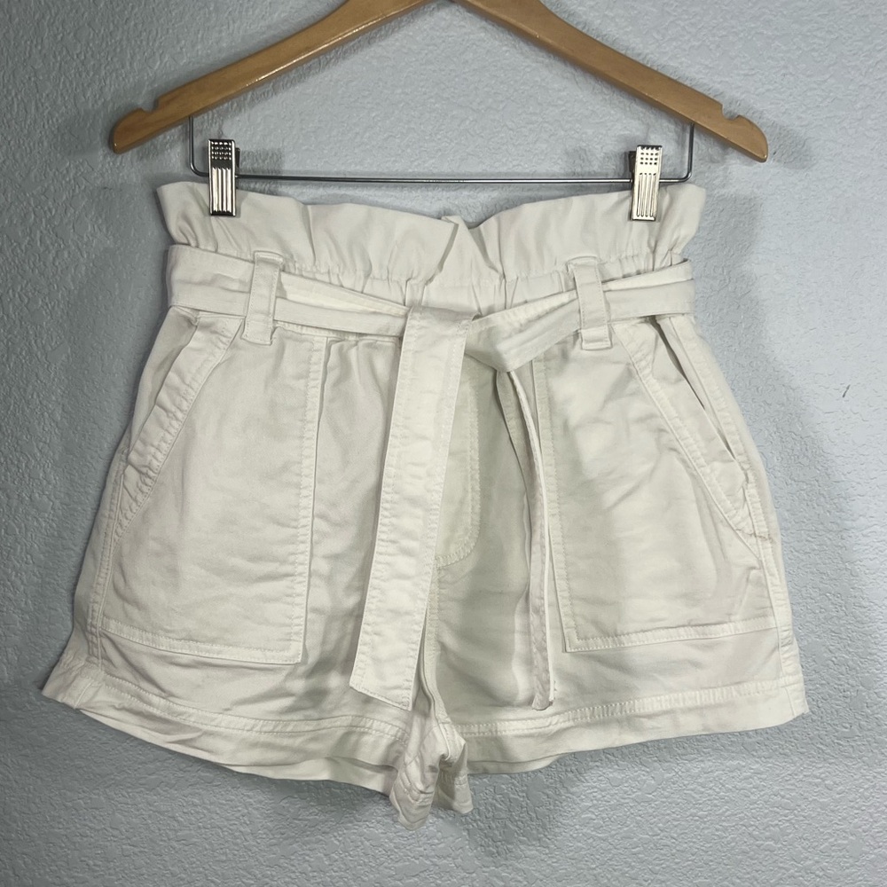 Splendid Ryland Paperbag Shorts Sz XS White Lyocell Cotton Blend